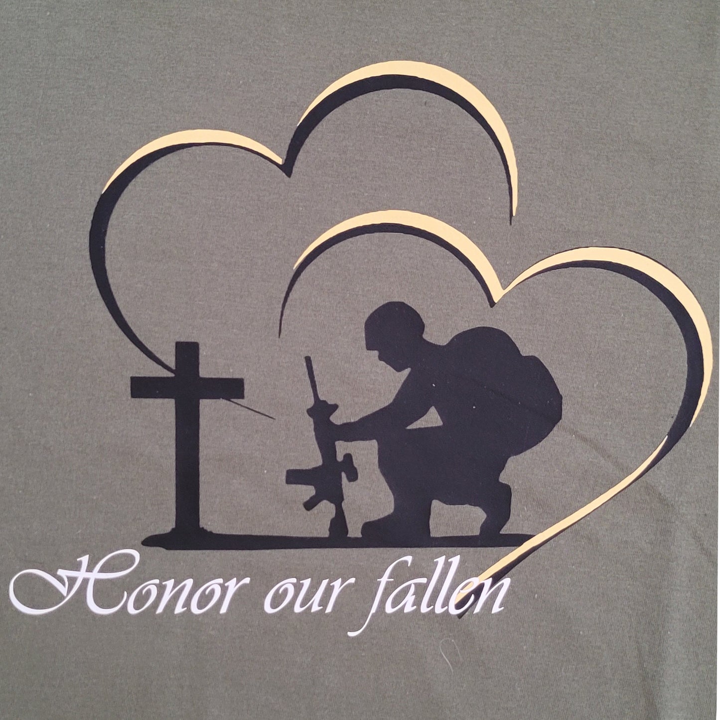 Honor Our Fallen / Gold Hearts Veteran T-Shirt