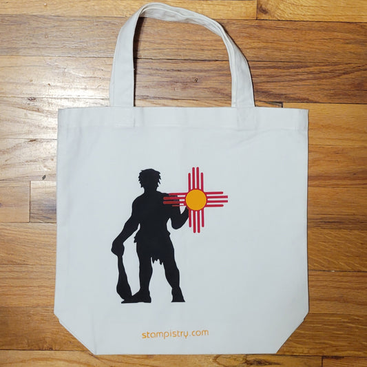 Caveman Holding Zia Tote Bag